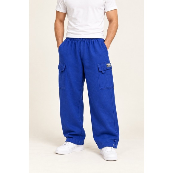 Pro Club Other - Pro Club Mens Sweatpants Royal Blue Elastic Waist Cargo Pocket Comfort Fit M